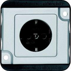 Mechanizm gniazda wtykowego SCHUKO z zacisk. śrub., alu,zab. p. wand. MTN270860