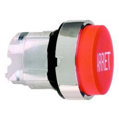 Główka okr. przyc. czerw. wyst. O22, z sam. powr., ARRET"""" ZB4BL433