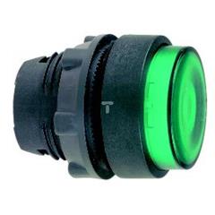 Główka przyc. wyst. ziel. podśw. O22 push-push zing. LED ZB5AH33