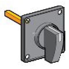 Głowica oper. 45x45mm, czarny uchwyt KDE1H