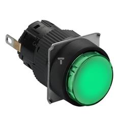 Wskaźnik św. okr. O 16, IP 65, ziel., zintegr. LED, 12 V, złącze XB6EAV3JP