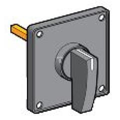 Głowica oper. 60x60mm, czarny uchwyt KDF1H