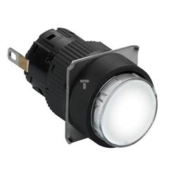 Wskaźnik św. okr. O 16, IP 65, biały, zintegr. LED, 12 V, złącze XB6EAV1JP
