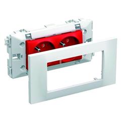 Optiline 70 Zestaw 2 gniazd kodowanych /2moduły/ z biała ramką ISM15124
