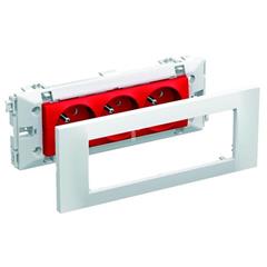 Optiline 70 Zestaw 3 gniazd kodowanych /3moduły/ z biała ramką ISM15125