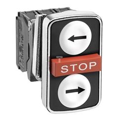 Przycisk biały kryty/czerw. wyst/biały kryty trzyklawiszowy O22 1NO+1NC+1NO XB4BA711137