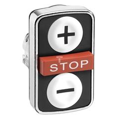 Przycisk biały kryty/czerw. wystający/biały kryty trójklawiszowy O22 z ozn. ZB4BA71115