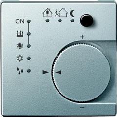 Wielofunkcyjny regulator temperatury KNX, p/t, PI, z przyciskiem 4-nym, alu, Sys M MTN616860