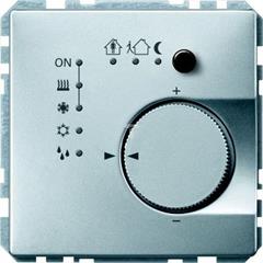 Wielofunkcyjny regulator temperatury KNX, p/t, PI, z przyciskiem 4-nym, alu, Artec/Antique MTN616960