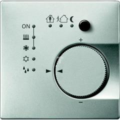 Wielofunkcyjny  regulator temperatury KNX, p/t, PI, z przyciskiem 4-nym, stal, Artec/Antique MTN616946