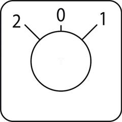 Etykieta łącznika krzywkowego 2, 0, 1, 45x45mm KZ18048L