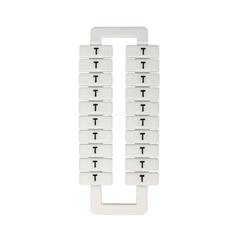 Oznacznik do złączek (EURO) 2,5-70mm2 /T/ biały 43192 /20szt./