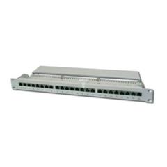 Patch panel kompletny 19 cali 24x RJ45 S/FTP kat. 5e 1U szary (RAL 7035) DN-91524S