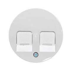 Berker R.1/R.3 Element centralny z zasuwami chroniącymi przed kurzem biały, połysk 11812089