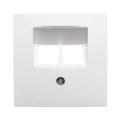 Berker B1/B3/B7 Płytka czołowa podwójna do gniazda przyłączeniowego UAE biała 14091909