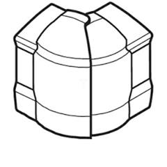 Kąt zewnętrzny 50x190mm biały GBD50190 L44129010