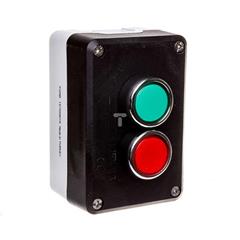 Kaseta sterownicza 2-otworowa zielony/czerwony 1Z 1R szara IP65 T0-P2AB