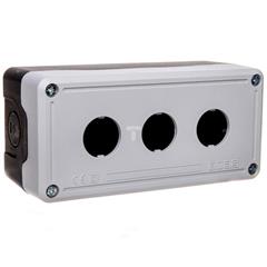 Kaseta sterownicza 3-otworowa fi22 pusta czarno-szara IP65 T0-PY3BOS