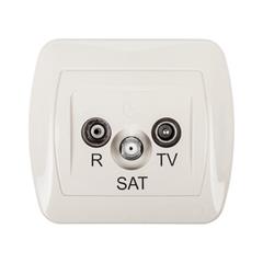 Simon Akord Gniazdo antenowe RD/TV/SAT końcowe beżowe AAS/12 WMAA-43018x-9013