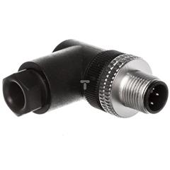 Złącze męskie M12 kątowe 4-pinowe dławica Pg7 metal XZCC12MCM40B