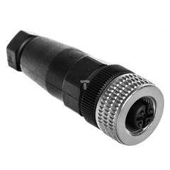 Złącze żeńskie M12 proste 5-pinowe dławica Pg7 metal XZCC12FDM50B