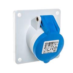 Gniazdo tablicowe 16A 3P 230V 6h IP44 skośne 12080