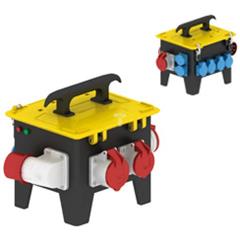 Rozdzielnica przenośna 6x16A 230V, 2xCEE 16A 5P 400V, 1xCEE 32A 5P 400V, 1xFI40/0,03A, 1xC16A/3, 3xC16/1, wtyczka CEE 32A 5P 400