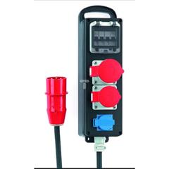 Rozdzielnica listwowa przenośna 1x16A 230V, 1xCEE 16A 5P 400V, 1xCEE 32A 5P 400V, 1xC16/3, 1xB16/1, IP44 53490