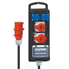 Rozdzielnica listwowa, przenośna 2x16A 230V, 1xCEE 16A 5P 400V, 1xCEE 32A 5P 400V, 1xC16/3, 2xB16/1, IP44 53682