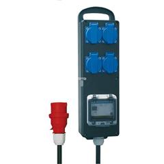 Rozdzielnica listwowa przenośna 4x16A 230V, 4xB16/1, IP44 53489