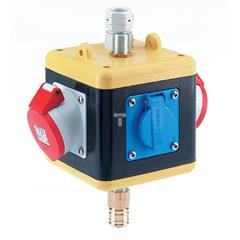 Rozdzielnica podwieszana Uni-block 2x16A 230V, 2xCEE 16A 5P 400V szybkozłacze pneumatyczne IP44 57511