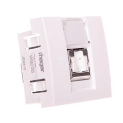 Systo Gniazdo komputerowe pojedyncze RJ45 kat.6 STP z polem opisowym 2 moduły biały WS226