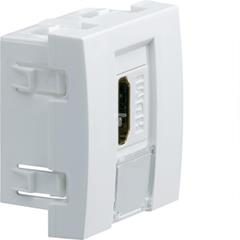 Systo Gniazdo HDMI połączenie przez wtyczkę 2 moduły biały WS263