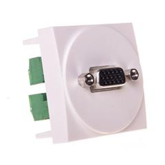Systo Gniazdo multimedialne SUB-D VGA 2 moduły biały WS276