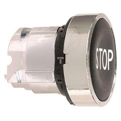 Napęd przycisku czarna kryta O 22, z sam. powr. , STOP ZB4BA234