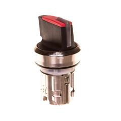 Napęd przełącznika 3 położeniowy I-O<II 22mm czerwony podświetlany stabilny/niestabilny metal mat IP69k Sirius ACT 3SU1052-2BN2