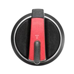 Napęd przełącznika 3 położeniowy I-O-II 22mm czerwony podświetlany z samopowrotu plastik IP69k Sirius ACT 3SU1032-2BM20-0AA0