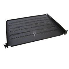 Półka 19 cali 1U G/650 czarna (RAL 9005) z podporą TN-19-650-1U-BK