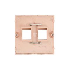 Simon Classic Pokrywa gniazda teleinformatycznego podwójnego 2xRJ płaska miedź metalizowana MGK1P/24 WMCK-P1x2xx-M013