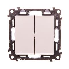 VALENA LIFE Łącznik schodowy podwójny kremowy 752208