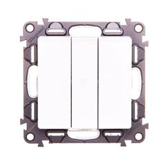 VALENA LIFE Łącznik potrójny biały 752103