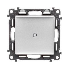 VALENA LIFE Łącznik jednobiegunowy z podświetleniem aluminium 752304