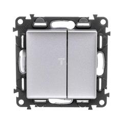 VALENA LIFE Ściemniacz przyciskowy aluminium 752362