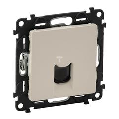 VALENA LIFE Gniazdo telefoniczne pojedyncze RJ11 kremowy 753238