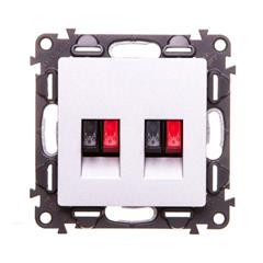 VALENA LIFE Gniazdo głośnikowe aluminium 753378