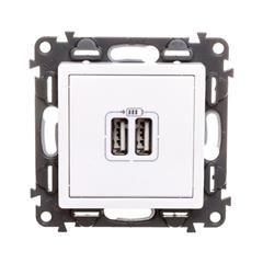 VALENA LIFE Ładowarka z gniazdem 2xUSB biały 753112