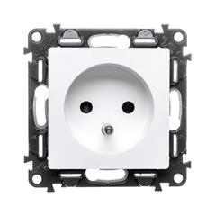 VALENA LIFE Gniazdo pojedyncze z/u 2P+Z z przesłonami biały 753184