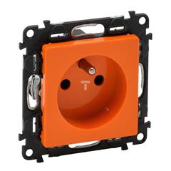 VALENA LIFE Gniazdo pojedyncze z/u 2P+Z pomarańczowe  753289