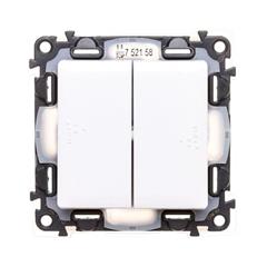 VALENA LIFE Łącznik schodowy IP44 z podświetleniem biały 752158