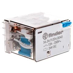 Przekaźnik 4P 12A 24V DC przycisk testujący, mechaniczny wskaźnik zadziałania 56.34.9.024.0040